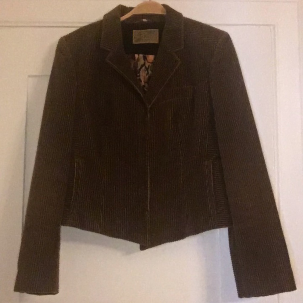 Etro brown corduroy button down jacket